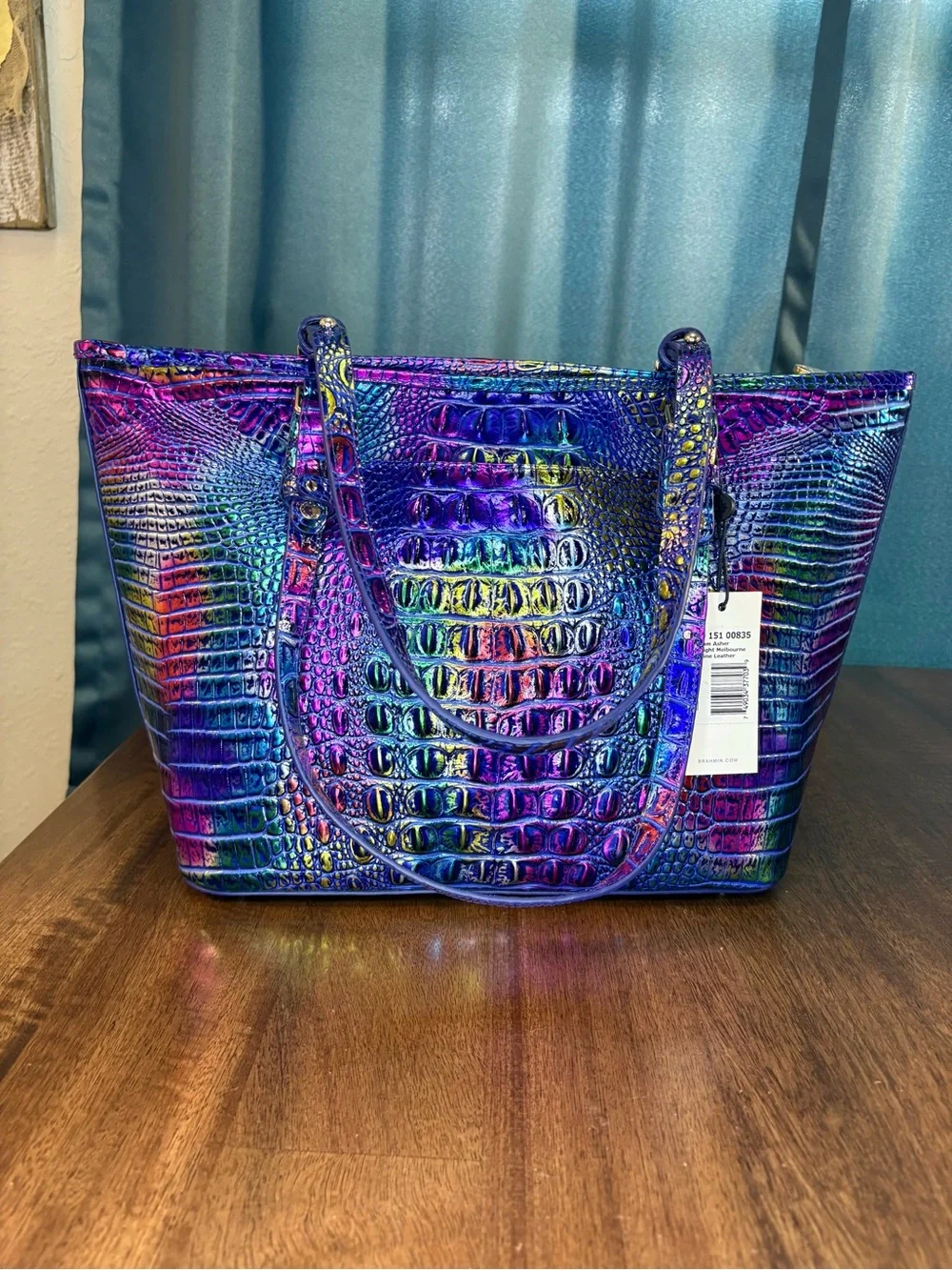 Brahmin NWT Md Asher - Spotlight - Metallic Rainbow - Front EYE - Rare, HTF